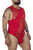 CandyMan 99699X Mesh Bodysuit Color Red