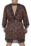 CandyMan 99700X Robe Thong Two Piece Set Color Animal Print