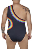 CandyMan 99702X Rainbow Bodysuit Color Black