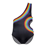 CandyMan 99702 Rainbow Bodysuit Color Black