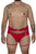 CandyMan 99703X Garter Briefs Two Piece Set Color Red