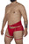 CandyMan 99703X Garter Briefs Two Piece Set Color Red