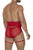 CandyMan 99703 Garter Briefs Two Piece Set Color Red