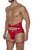 CandyMan 99703 Garter Briefs Two Piece Set Color Red