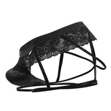 CandyMan 99717 Lace Garther Jockstrap Color Black