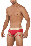 CandyMan 99722 Garter Mesh Briefs Color Red