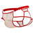 CandyMan 99730 Lace Jockstrap Color Beige-Red