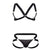 CandyMan 99731 Harness-Bra Two Piece Set Color Black