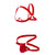 CandyMan 99731 Harness-Bra Two Piece Set Color Red