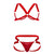 CandyMan 99731 Harness-Bra Two Piece Set Color Red