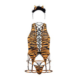 CandyMan 99734 Safari Bodysuit Color Tiger Print