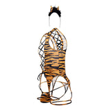 CandyMan 99734 Safari Bodysuit Color Tiger Print