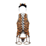 CandyMan 99734 Safari Bodysuit Color Tiger Print