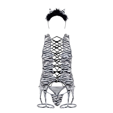 CandyMan 99734 Safari Bodysuit Color Zebra Print