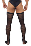 CandyMan 99735 Mesh Thigh Highs Color Black