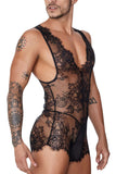 CandyMan 99743 Lace Bodysuit Color Black