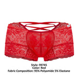 CandyMan 99745 Lace Trunks Color Red