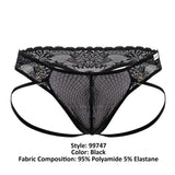 CandyMan 99747 Lace Thongs Color Black