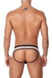 CandyMan 99763 Lace Jockstrap Color Nude-Black