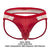 CandyMan 99763 Lace Jockstrap Color Nude-Red