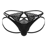 CandyMan 99770 Lace Jock Thongs Color Black