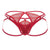 CandyMan 99770 Lace Jock Thongs Color Red