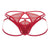 CandyMan 99770 Lace Jock Thongs Color Red