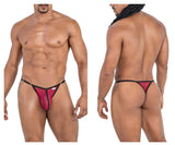 CandyMan 99776 Mesh Thongs Color Burgundy