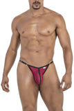 CandyMan 99776 Mesh Thongs Color Burgundy