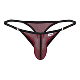 CandyMan 99776 Mesh Thongs Color Burgundy