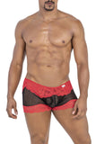 CandyMan 99779 Mesh Lace Trunks Color Black-Red