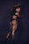 CandyMan 99783 One Shoulder Bodysuit Color Black