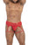 CandyMan 99792 Mesh Garter Thongs Color Red