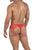 CandyMan 99792 Mesh Garter Thongs Color Red