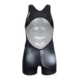 CandyMan 99796 Muscle Onesie Bodysuit Color Black-White