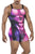 CandyMan 99796 Muscle Onesie Bodysuit Color Magenta