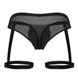 CandyMan 99798 Garter Mesh Thongs Color Black