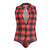 CandyMan 99800 Lumberjack Bodysuit Color Red