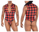 CandyMan 99800 Lumberjack Bodysuit Color Red