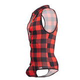 CandyMan 99800 Lumberjack Bodysuit Color Red