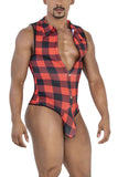 CandyMan 99800 Lumberjack Bodysuit Color Red