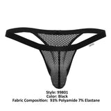 CandyMan 99801 Mesh Thongs Color Black