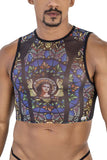 CandyMan 99805 Stained Glass Tank Top Color Black-Print