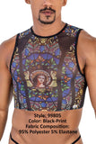 CandyMan 99805 Stained Glass Tank Top Color Black-Print