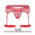 CandyMan 99806 Mesh Garter Outfit Color Red