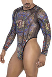 CandyMan 99814 Stained Glass Bodysuit Color Black-Print