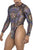 CandyMan 99814 Stained Glass Bodysuit Color Black-Print