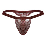 CandyMan 99823 Lace Thongs Color Wine