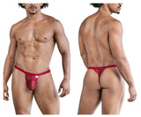 CandyMan 99823 Lace Thongs Color Wine