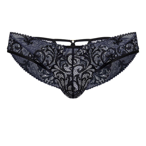 CandyMan 99830 Lace Briefs Color Black-Navy